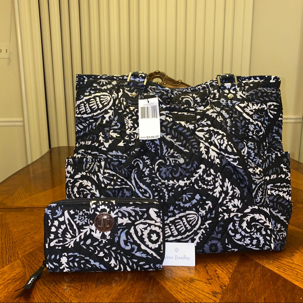 Nwt 2 Pc Vera Bradley L Glenna & Rfid Wall